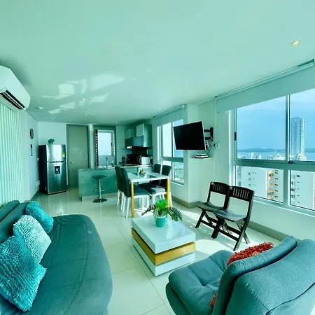 Apartamento Frente Al Mar Palmettos Eliptic Uno Cartagena